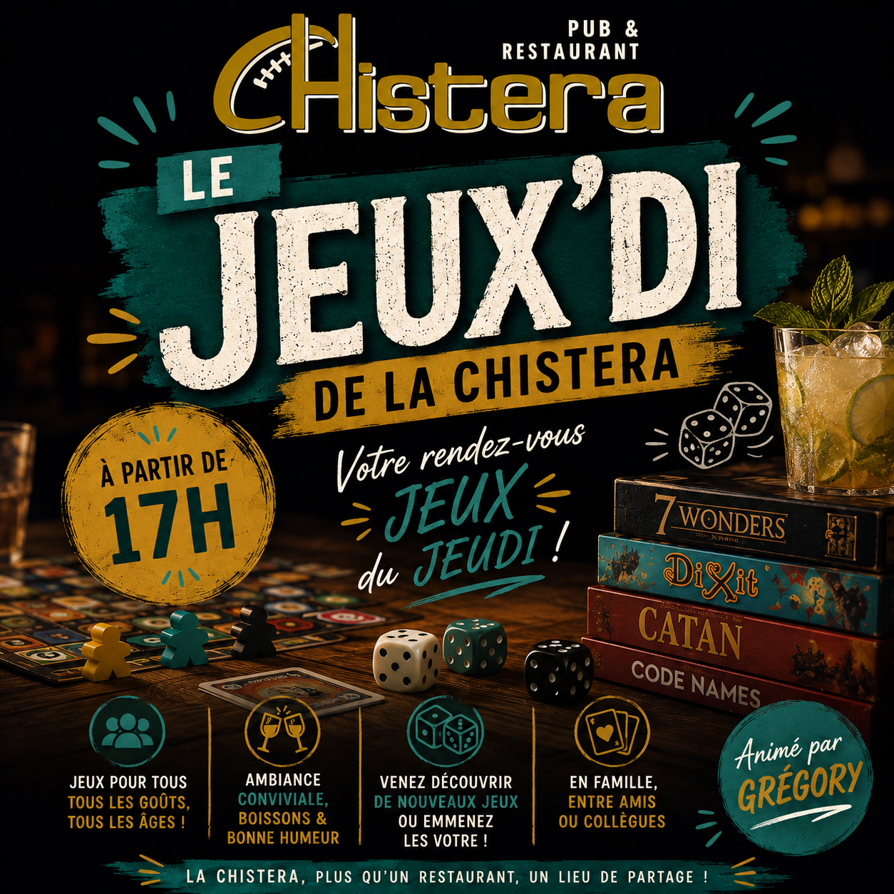 soirée jeux de société du jeudi à la chistera montpellier
