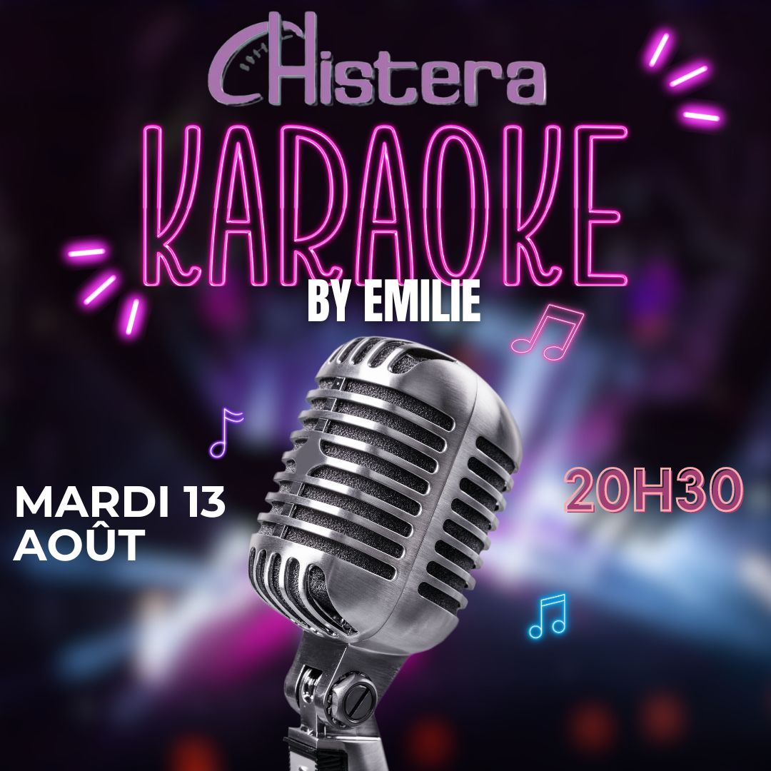 dernier karaoke de l'ete mardi 13 aout au soir  a la Chistera Montpellier dans une ambiance chaleureuse et son de qualite