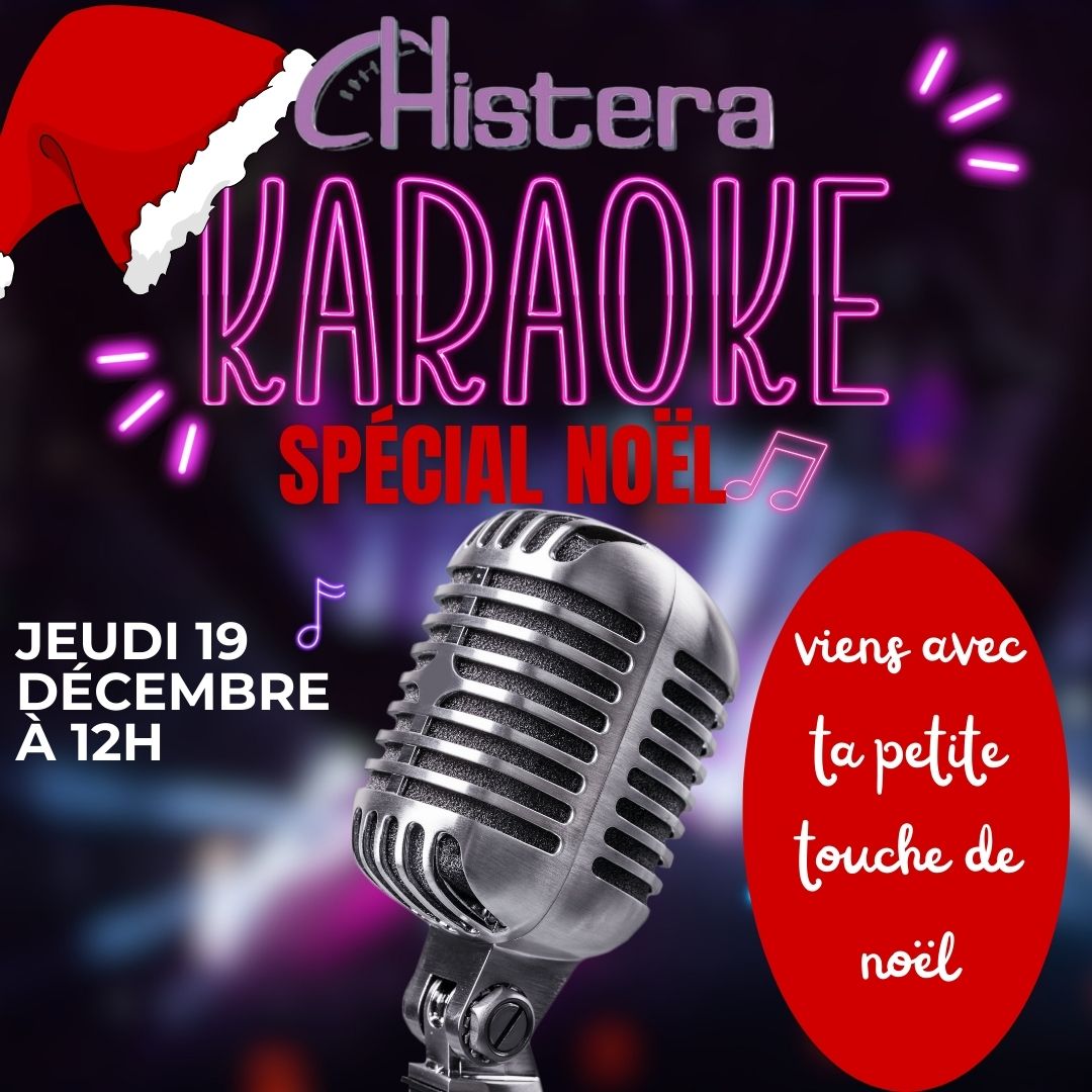 karaoke jeudi 19 décembre midi  a la Chistera Montpellier dans une ambiance chaleureuse et son de qualite