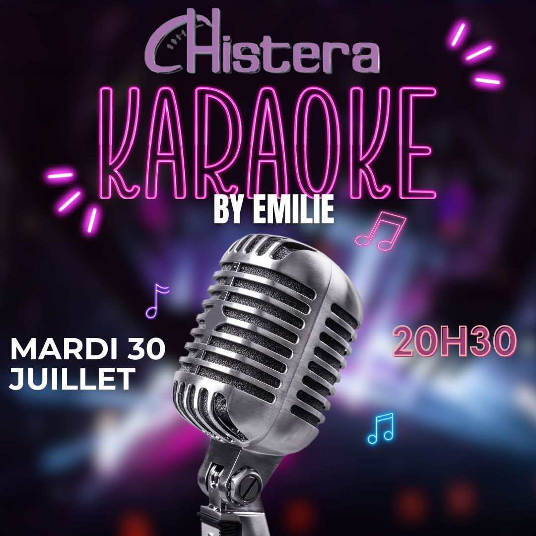 karaoke du mardi 30 juillet au soir  a la Chistera Montpellier dans une ambiance chaleureuse et son de qualite