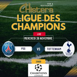 diffusion de la ligue des champions avec le match psg vs tottenham