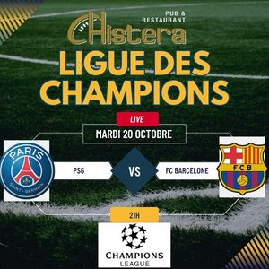 diffusion de la ligue des champions demi finale psg vs fc barcelone a la chistera