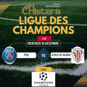 diffusion de la ligue des champions avec le match psg vs athlétic bilbao