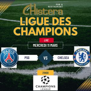 diffusion de la ligue des champions avec le match psg vs chelsea