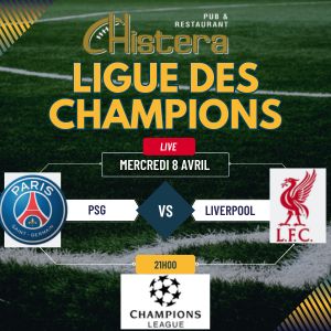 diffusion de la ligue des champions avec le match psg vs liverpool