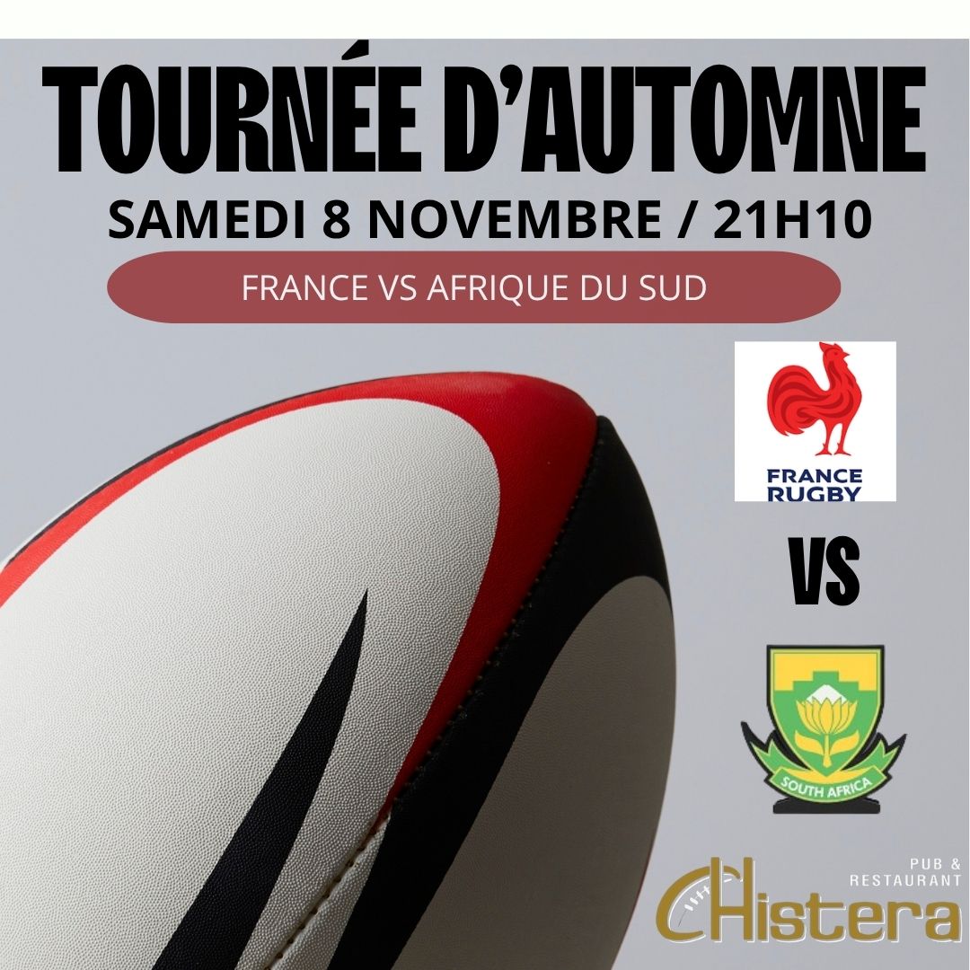tournée d'automne match france vs afrique du sud samedi 8 novembre